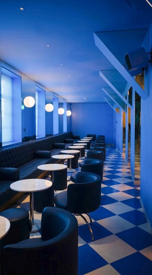 Blue Bar interior at Porto Arts Club, pictured in the book.